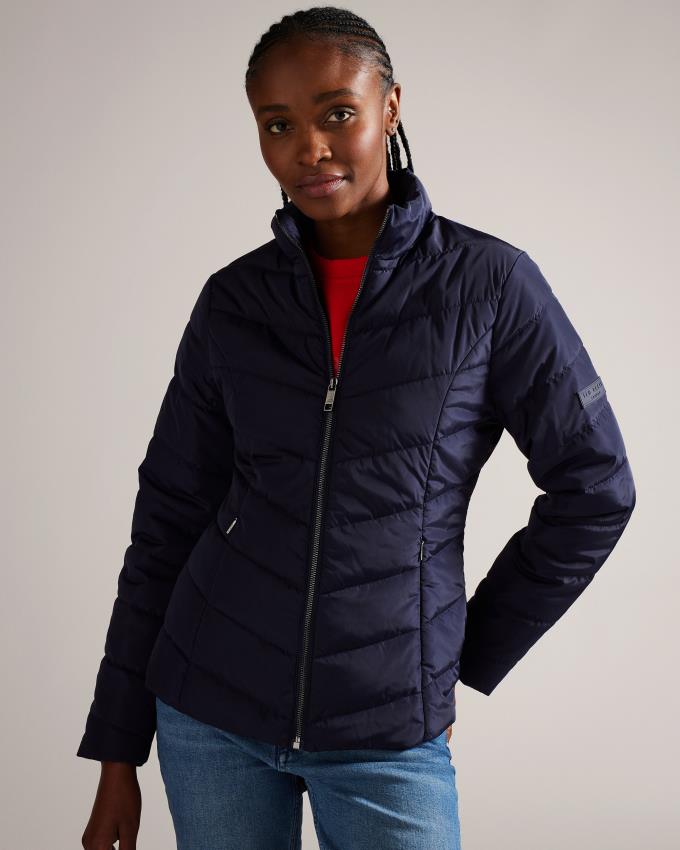 Veste Ted Baker Packaway Padded Bleu Marine Femme | JIV-08697604